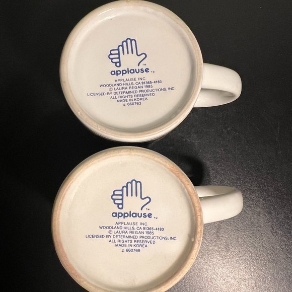 Pair of Vintage Tigers in Rainforest Mugs  ~ Art by Laura Regan / Applause 1985 - Picture 6 of 8